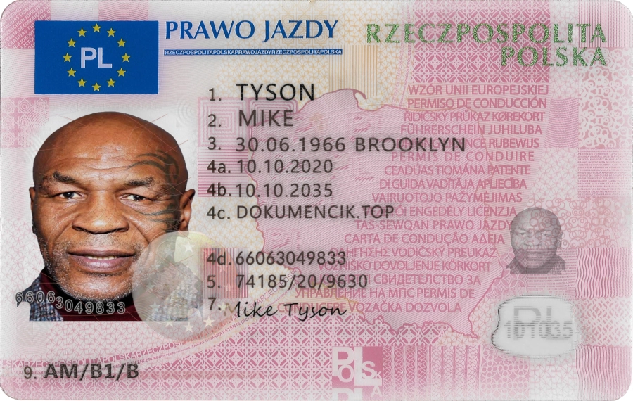 Prawo Jazdy Kolekcjonerskie Awers